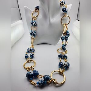 Antique evil eye nazar murano glass necklace N0639‎